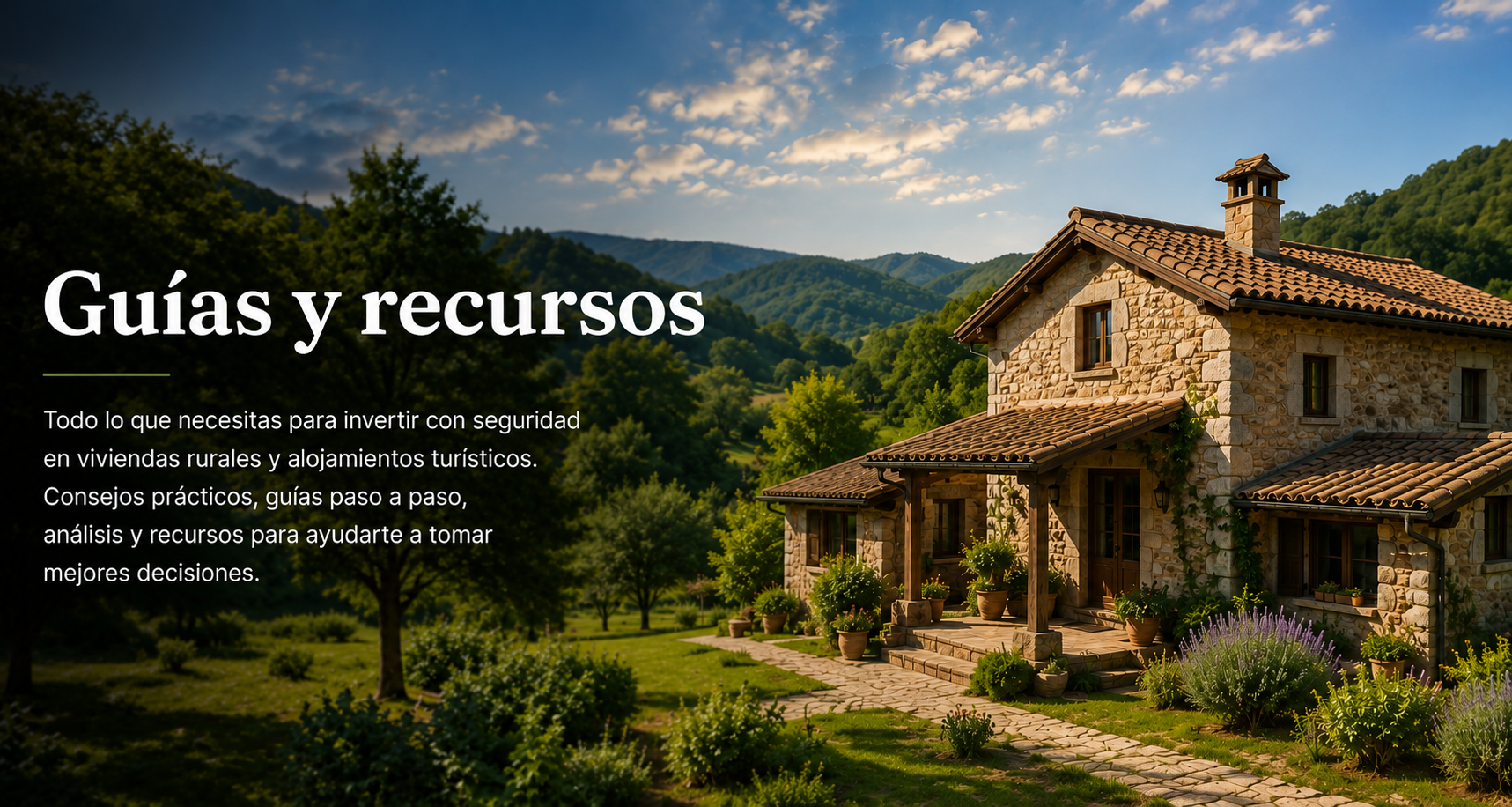 Vivienda uso turístico, casa rural, casas rurales, inversión, comprar casa rural, currso casa rural, masías